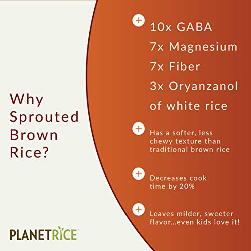 Planet Rice Sprouted Brown Gaba Rice For Meal Prep And Bulk Cook