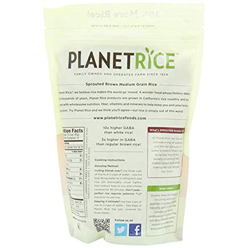 Planet Rice Sprouted Brown Gaba Rice For Meal Prep And Bulk Cook