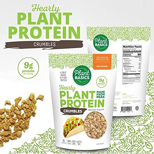 Plant Basics - Hearty Plant Protein - Unflavored Crumbles, 8 Oz