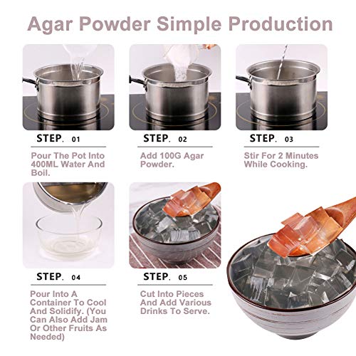 Plant Gift Agar Agar Powder Organic, Transparent Agar Powder Veg