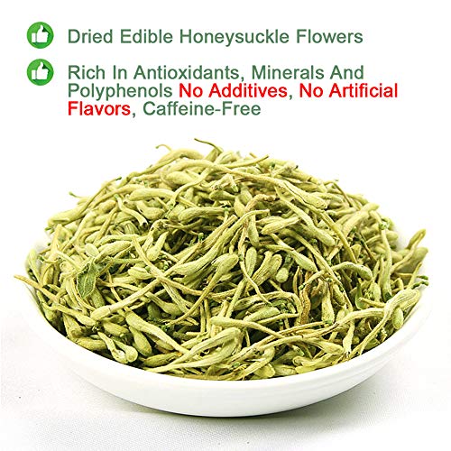 Plant Gift Honeysuckle Tea, 金银花 Dried Flowers, Jinyinhua, Her...
