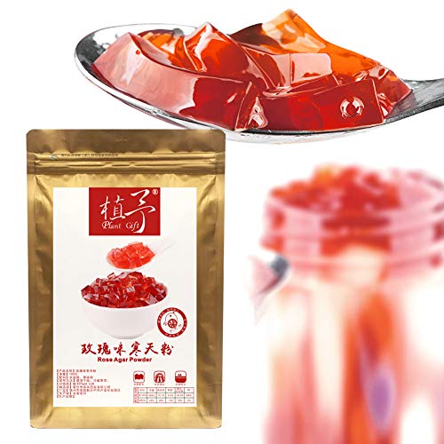 Plant Gift Rose Flavor Agar Agar Agar Powder Organic, Red Transp