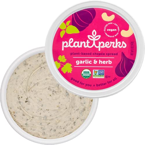 Plant Perks, Pack of 1 Garlic & Herb Spread, Vegan & Plant-Bas...
