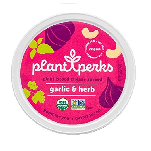 Plant Perks, Pack of 1 Garlic & Herb Spread, Vegan & Plant-Bas...