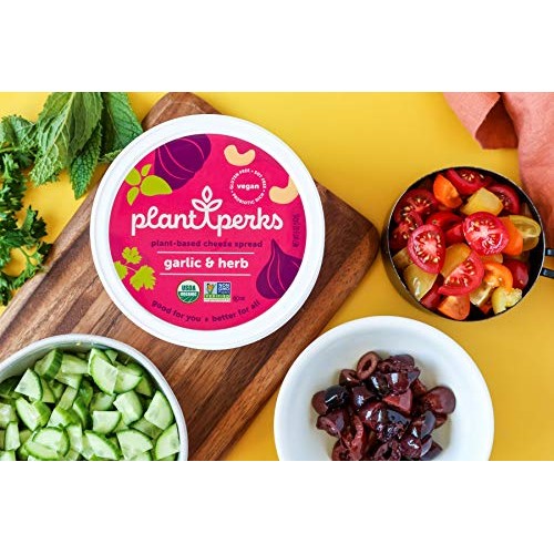 Plant Perks, Pack of 1 Garlic & Herb Spread, Vegan & Plant-Bas...