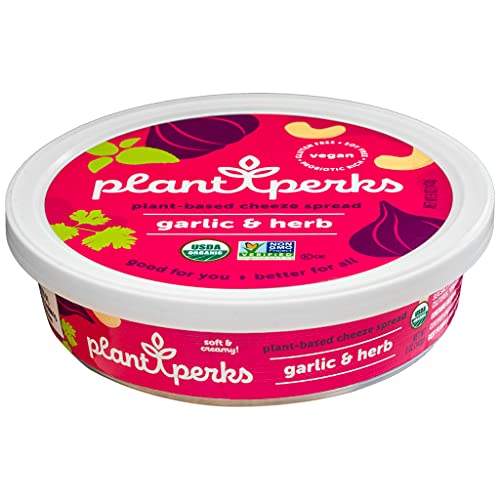 Plant Perks, Pack of 1 Garlic & Herb Spread, Vegan & Plant-Bas...
