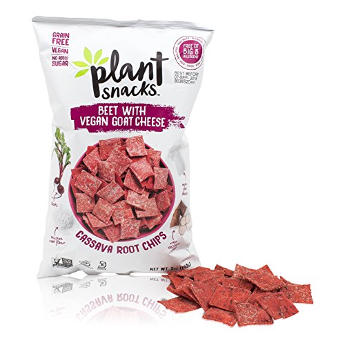 Plant Snacks Beet With Vegan Goat Cheese Mix Cassava Root Chips,