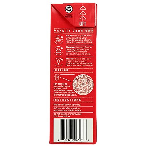 Plant-Strong Organic Slow-Simmered Vegetable Broth, 16.9 Fz