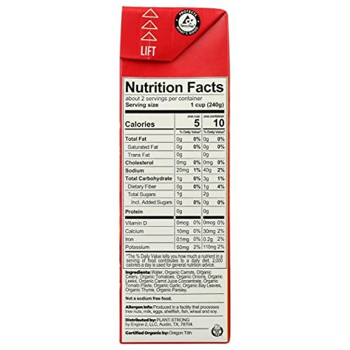 Plant-Strong Organic Slow-Simmered Vegetable Broth, 16.9 Fz