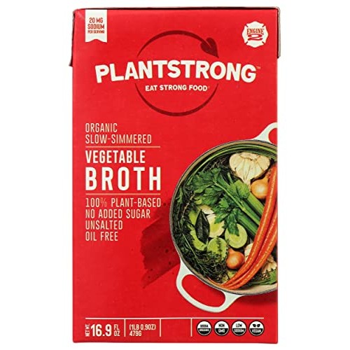 Plant-Strong Organic Slow-Simmered Vegetable Broth, 16.9 Fz