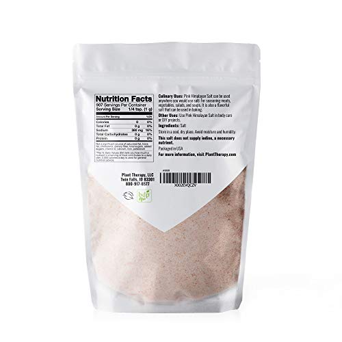 Plant Therapy Pink Himalayan Salt Fine Grain 2 Lb Bag Rich In Nu