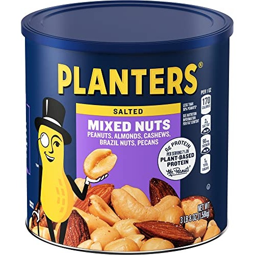 Planters Salted Mixed Nuts 54 Oz Canister Planters Salted Mixed Nuts 54 Oz Canister