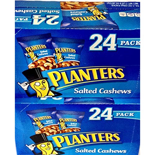 Planters Salted Cashews, 1 Oz, 24 Ct Pack Of 2