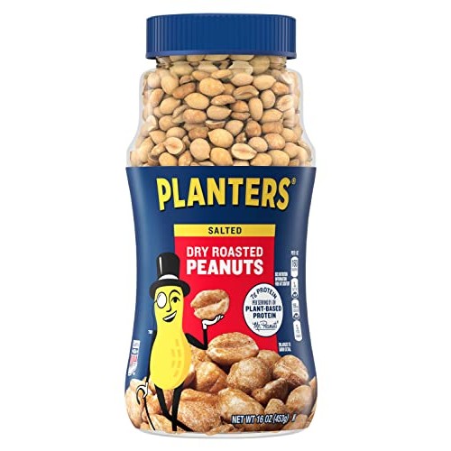 Planters Whole Peanuts, Dry Roasted, 16 Ounces