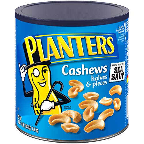 Planters Halves &Amp; Pieces Salted Cashew 46 Oz Canister