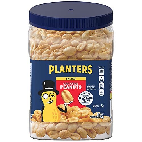 Planters Salted Cocktail Peanuts, 35 Oz. Resealable Jar - Heart