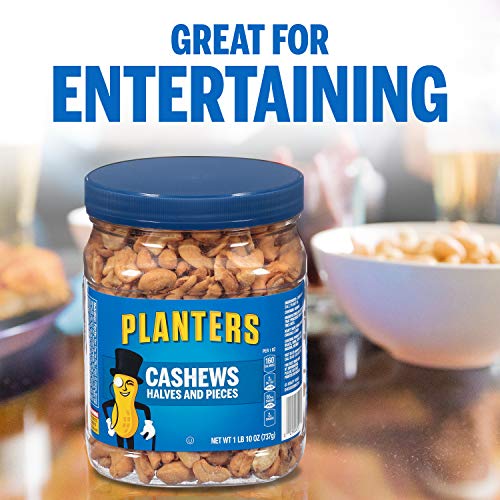 Planters Cashew Halves &Amp; Pieces, 26 Oz. Resealable Canister - En