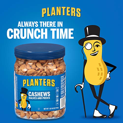 Planters Cashew Halves &Amp; Pieces, 26 Oz. Resealable Canister - En