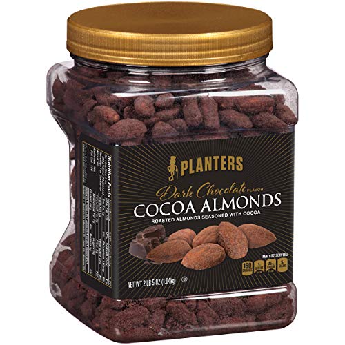 Planters Dark Chocolate Flavor Cocoa Almonds 37Oz Canister