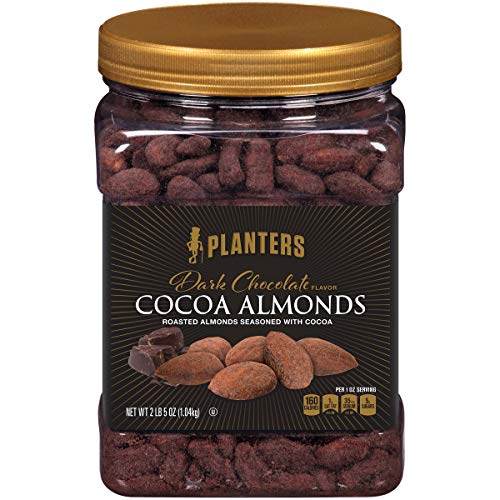 Planters Dark Chocolate Flavor Cocoa Almonds 37Oz Canister