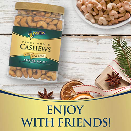 Planters Fancy Whole Cashews With Sea Salt, 33 Oz. Resealable Ja