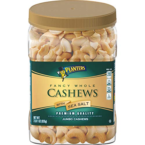 Planters Fancy Whole Cashews With Sea Salt, 33 Oz. Resealable Ja