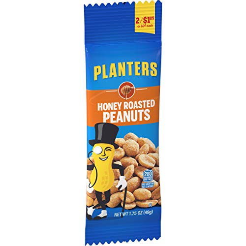 Planters Honey Roasted Peanuts, 1.75 Ounce Packet Pack of 18