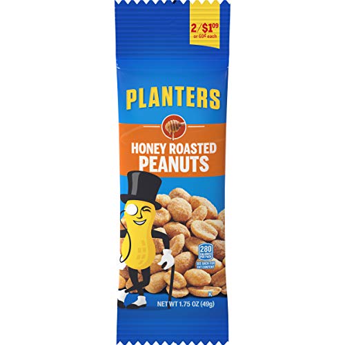 Planters Honey Roasted Peanuts, 1.75 Ounce Packet Pack of 18