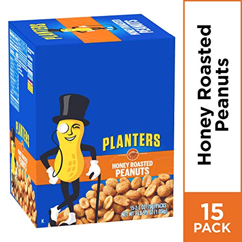 PLANTERS Honey Roasted Peanuts, 2.5 Ounce - 15 Count Pack of 1...