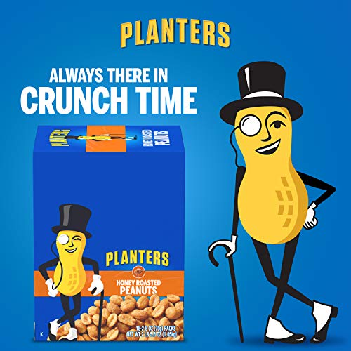 PLANTERS Honey Roasted Peanuts, 2.5 Ounce - 15 Count Pack of 1...