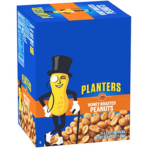PLANTERS Honey Roasted Peanuts, 2.5 Ounce - 15 Count Pack of 1...