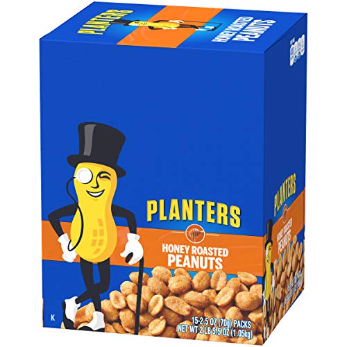 PLANTERS Honey Roasted Peanuts, 2.5 Ounce - 15 Count Pack of 1...
