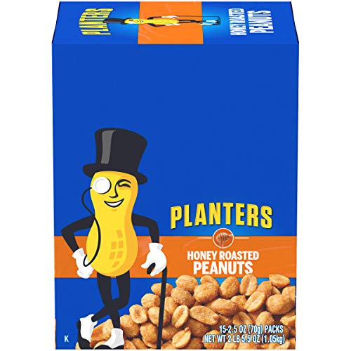 PLANTERS Honey Roasted Peanuts, 2.5 Ounce - 15 Count Pack of 1...