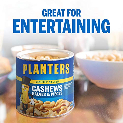 Planters Lightly Salted Cashew Halves &Amp; Pieces, 14 Oz Canisters