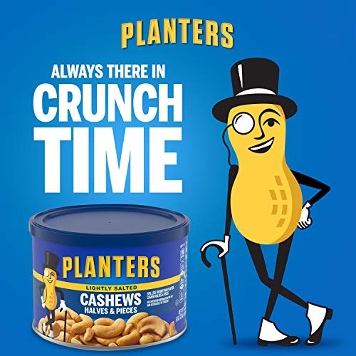 Planters Lightly Salted Cashew Halves &Amp; Pieces, 8 Oz Canisters