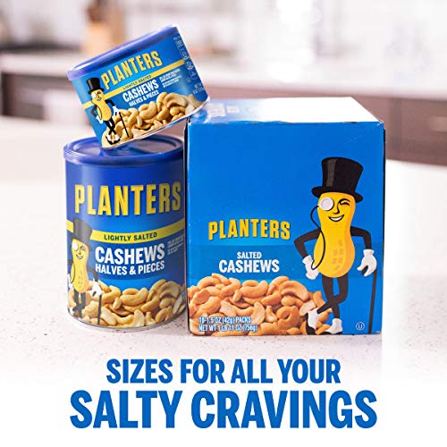 Planters Lightly Salted Cashew Halves &Amp; Pieces, 8 Oz Canisters