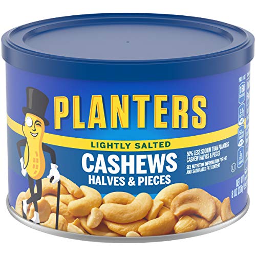 Planters Lightly Salted Cashew Halves &Amp; Pieces, 8 Oz Canisters