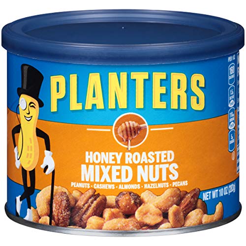 Planters Mixed Nuts, Honey Roasted, 10 Ounce Canister Pack of 4