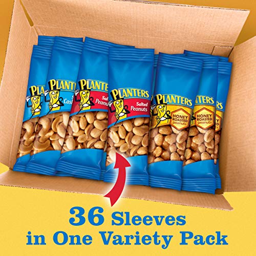 Planters Nuts Cashews and Peanuts Variety Pack Snack Nuts 36 Co...