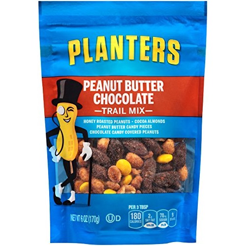 Planters Peanut Butter Chocolate Trail Mix 6 Oz Pouch, Pack Of 12