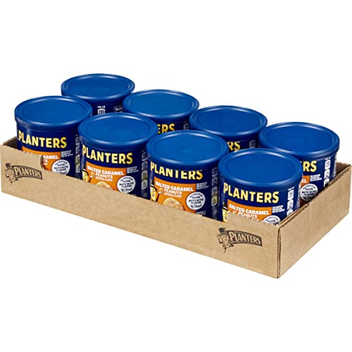 Planters Salted Caramel Peanuts 8 Ct Pack, 6 Oz Canisters