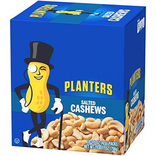 Planters Salted Cashews, 1.5 Oz. Bags 18 Pack - Individually P