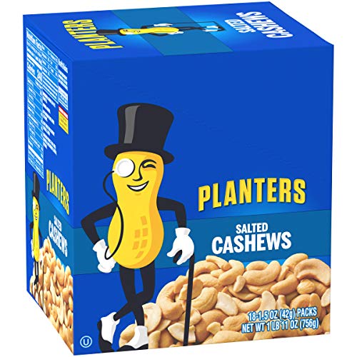 Planters Salted Cashews, 1.5 Oz. Bags 18 Pack - Individually P