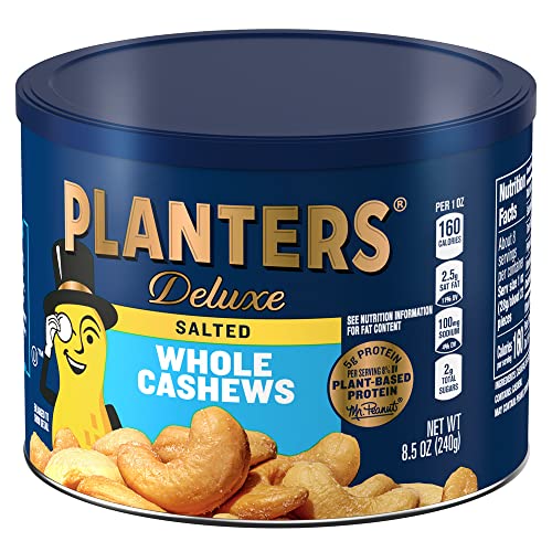 Planters Deluxe Whole Cashews 8.5 Oz Jar