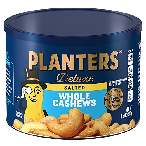 Planters Deluxe Whole Cashews 8.5 Oz Jar