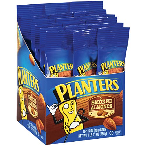 Planters Smoked &Amp; Salted Almonds Single Serve 1.5Oz Bags, Pack