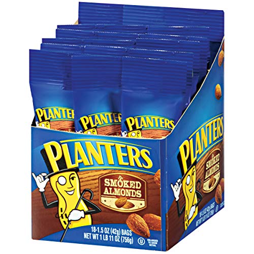 Planters Smoked &Amp; Salted Almonds Single Serve 1.5Oz Bags, Pack