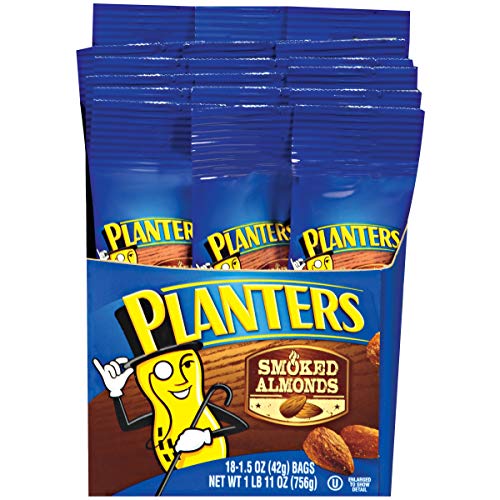 Planters Smoked &Amp; Salted Almonds Single Serve 1.5Oz Bags, Pack