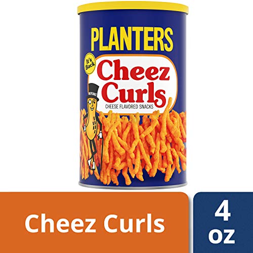 Planters Snack Puffs Cheese Curls 4Oz Canisters, Pack Of 12