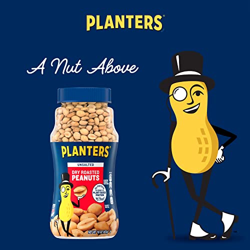 Planters Unsalted Dry Roasted Peanuts 16 Oz Jar